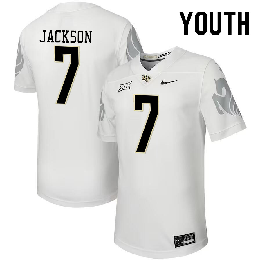 Youth #7 Antione Jackson UCF Knights Big 12 Conference College Football Jerseys Stitched-Black